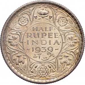 British India, 1/2 Rupee 1939, Calcutta