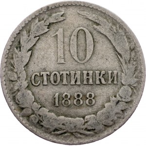 Bulgaria, 10 Stotinki 1888, Brussels