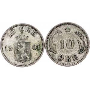 Denmark, 10 Øre, 10 Øre 1897, 1901, Copenhagen/