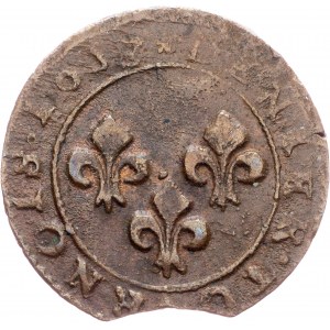 France, Denier tournois 1653, Orange