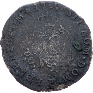 France, Double Sol 1739, W