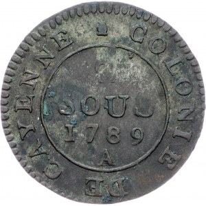 France, 2 Sous 1789, A