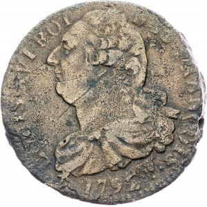 France, 2 Sols 1792, W