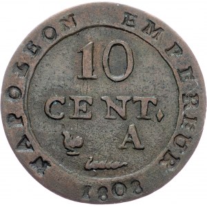 France, 10 Centimes 1808, A