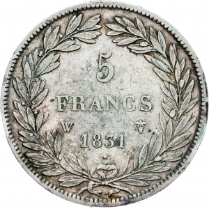 France, 5 Francs 1831, W