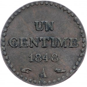 France, 1 Centime 1848, A