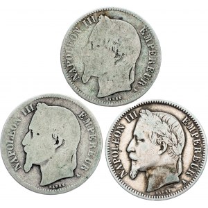 France, 1 Franc 1865, 1866, 1867