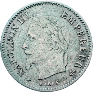 France, 20 Centimes 1867, A