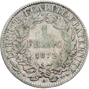 France, 1 Franc 1872, A