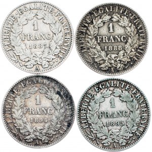 France, 1 Franc 1887-1895