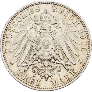 Germany, 3 Mark 1908
