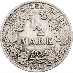 Germany, 1/2 Mark 1915