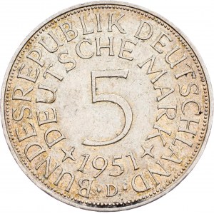 Germany, 5 Mark 1951