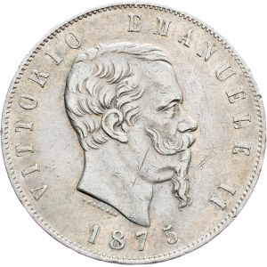 Italy, 5 Lire 1875, Rome