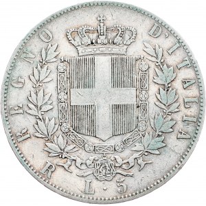 Italy, 5 Lire 1878, Rome