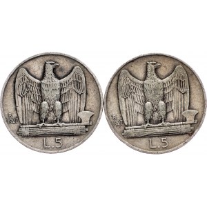 Italy, 5 Lire 1927, Rome