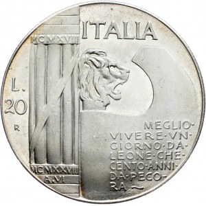 Italy, 20 Lire 1928, Rome