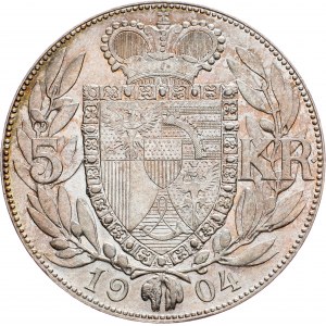 Liechtenstein, 5 Krone 1904
