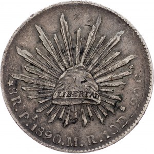 Mexico, 8 Reales 1890, Guanajuato