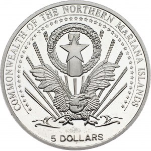 Northern Mariana Islands, 5 Dollars 2004