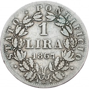 Papal States, 1 Lira 1867, Rome