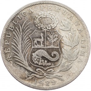 Peru, 1/2 Sol 1929, Lima