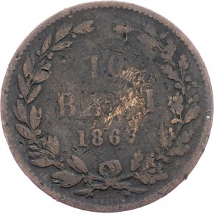 Romania, 10 Bani 1867, Heaton