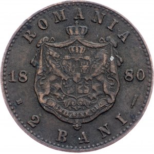 Romania, 2 Bani 1880, Bucharest