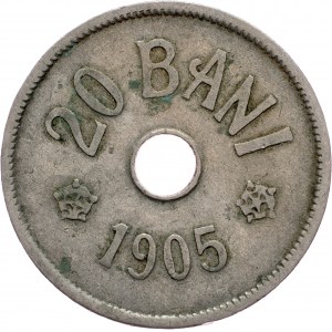 Romania, 20 Bani 1905, Brussels