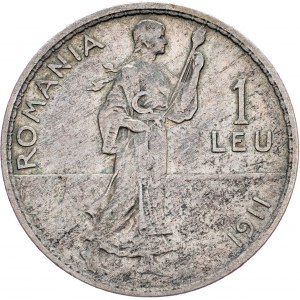 Romania, 1 Leu 1911, Hamburg