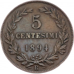 San Marino, 5 Centesimi 1894