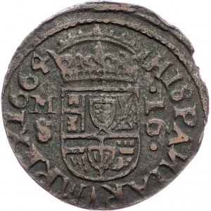Spain, 16 Maravedis 1664