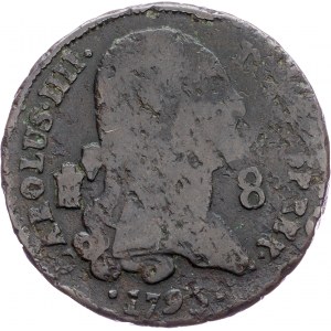 Spain, 8 Maravedis 1795