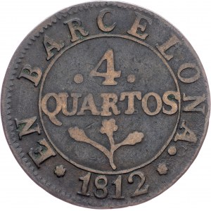 Spain, 4 Quartos 1812, Barcelona