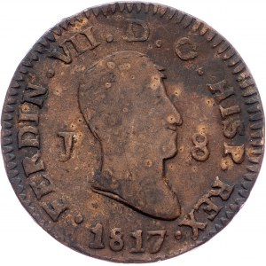 Spain, 8 Maravedis 1817