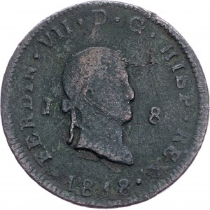 Spain, 8 Maravedis 1818