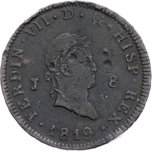 Spain, 8 Maravedis 1819