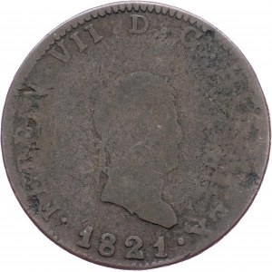 Spain, 8 Maravedis 1821