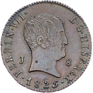 Spain, 8 Maravedis 1825