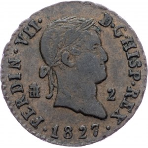 Spain, 2 Maravedis 1827