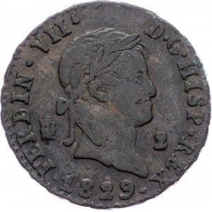 Spain, 2 Maravedis 1829