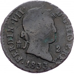 Spain, 2 Maravedis 1833