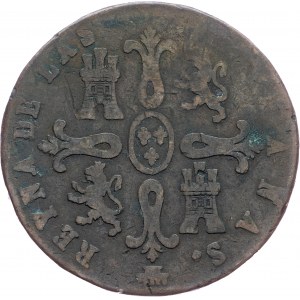 Spain, 8 Maravedis 1844