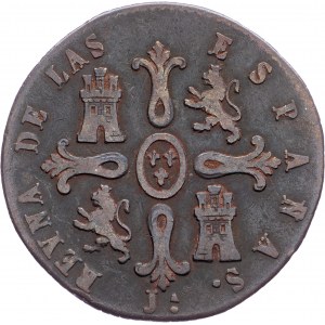 Spain, 8 Maravedis 1847