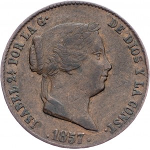 Spain, 25 Centimos de Real 1857