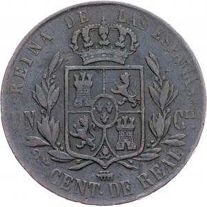 Spain, 25 Centimos de Real 1861