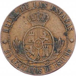 Spain, 2½ Centimos de Escudo 1866