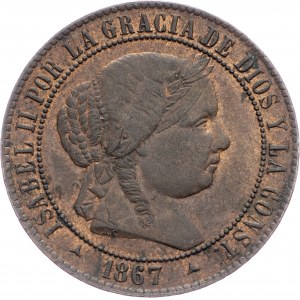 Spain, 2½ Centimos de Escudo 1867