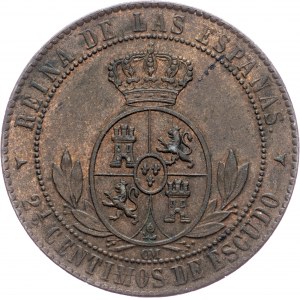 Spain, 2½ Centimos de Escudo 1867