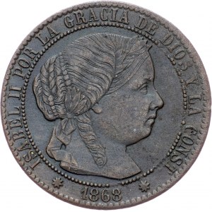 Spain, 1 Centimo de Escudo 1868